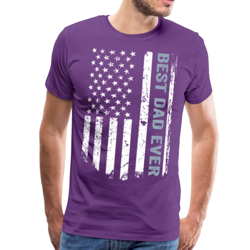 Best Dad Ever American Flag Men's Premium T-Shirt (CK1911)