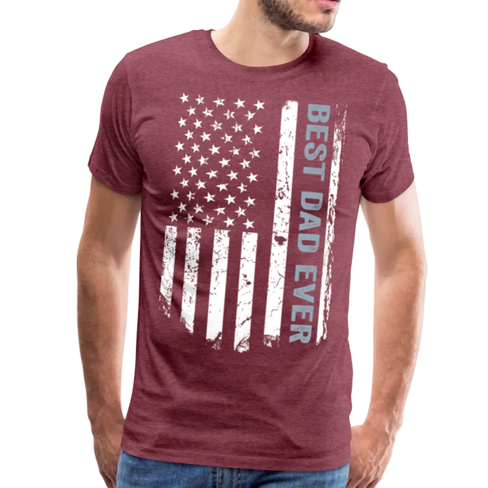 Best Dad Ever American Flag Men's Premium T-Shirt (CK1911)