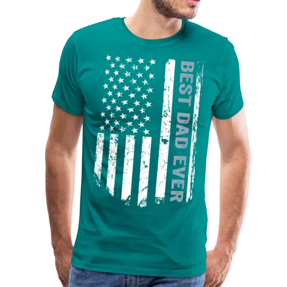Best Dad Ever American Flag Men's Premium T-Shirt (CK1911)