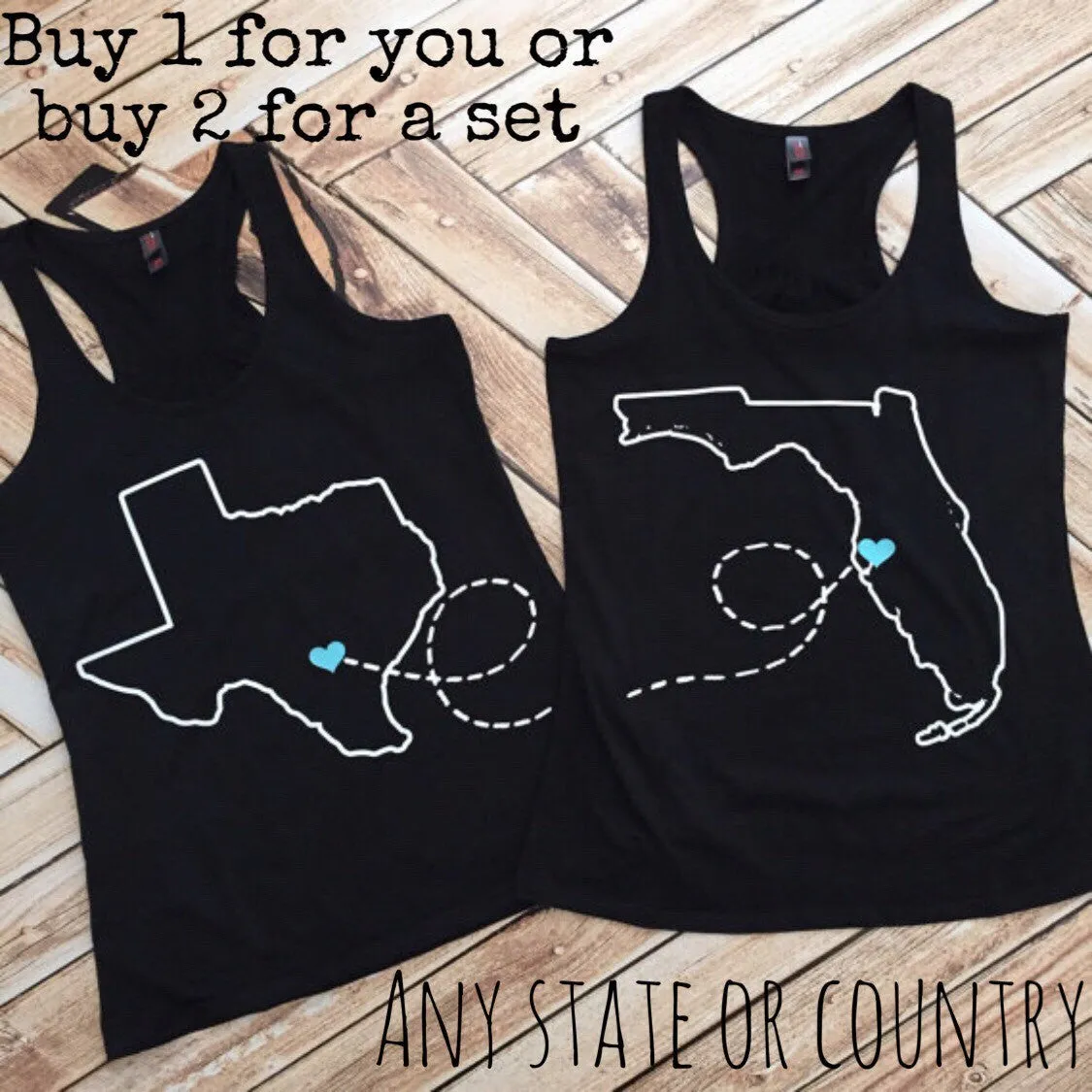 Best Friend BFF Long Distance Going Away Gift Tank or Tee
