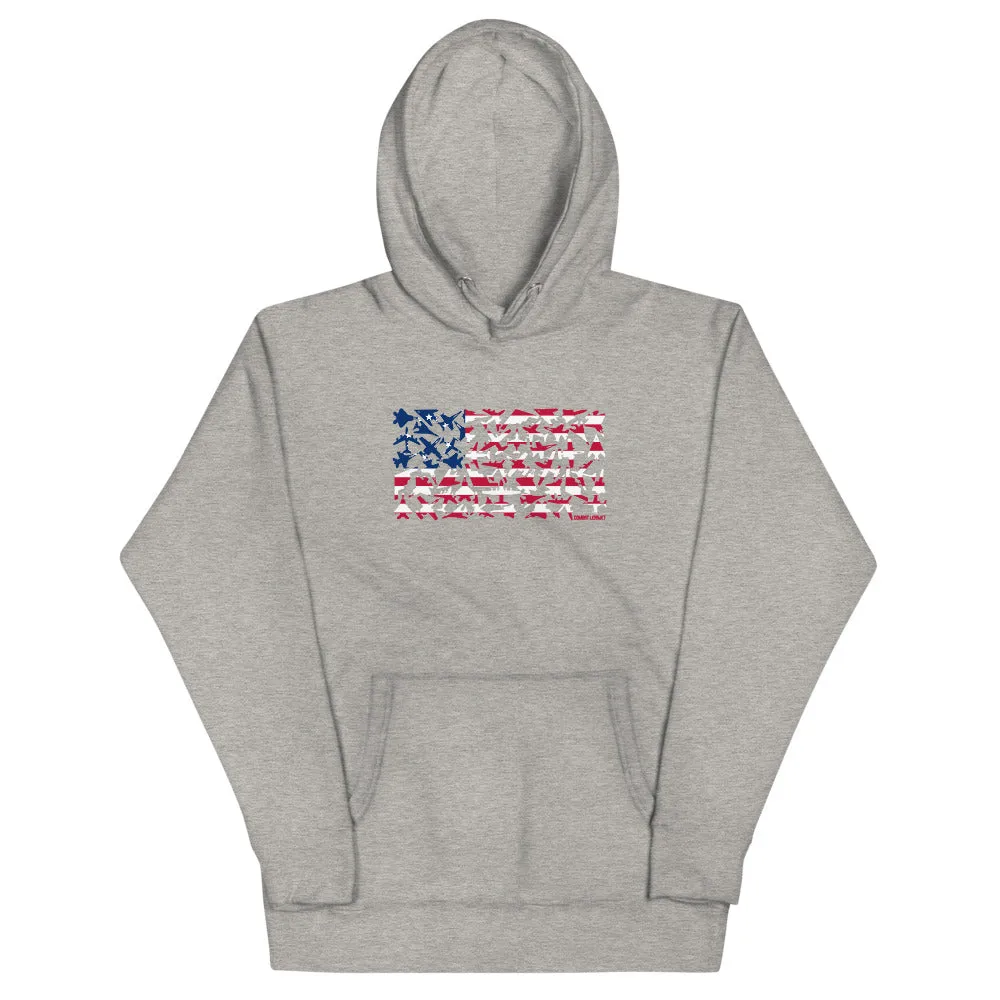 Betsy Ross Plane Flag Hoodie