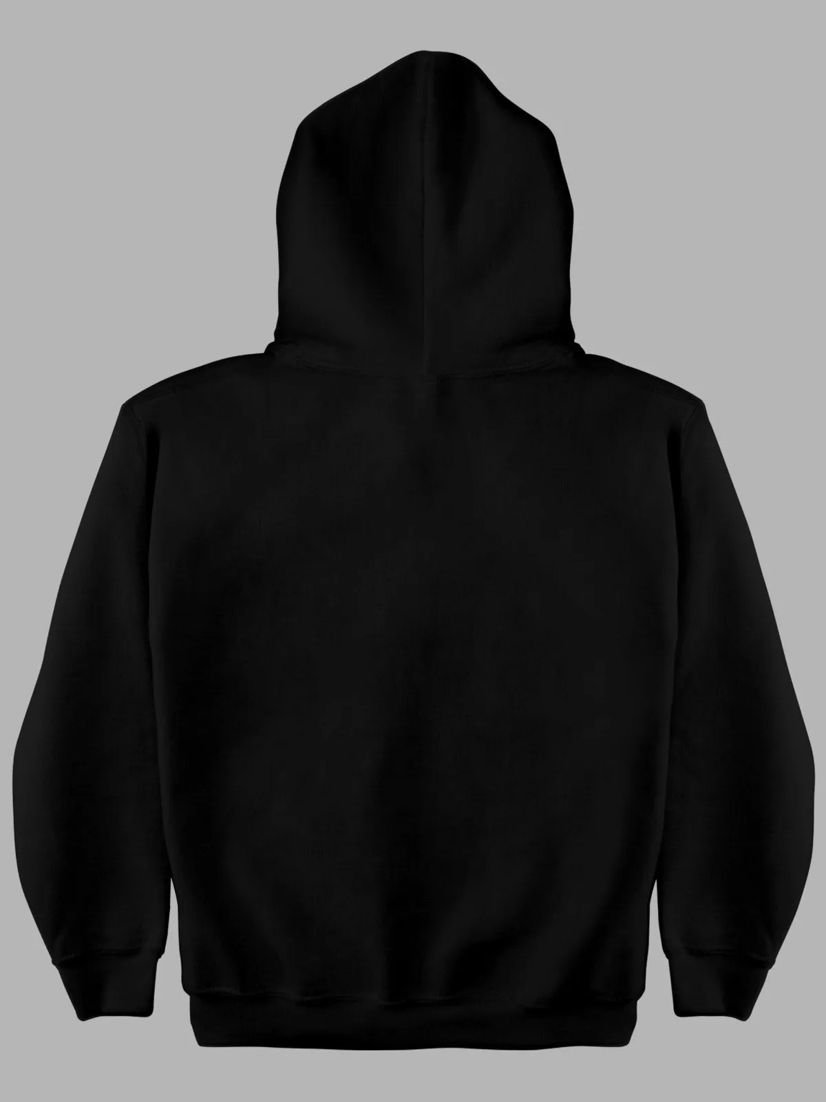 Black Plain Cotton Hoodie for Men & Women
