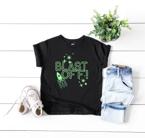 Blast Off Glow Shirt  | Kids Glow In The Dark Shirt