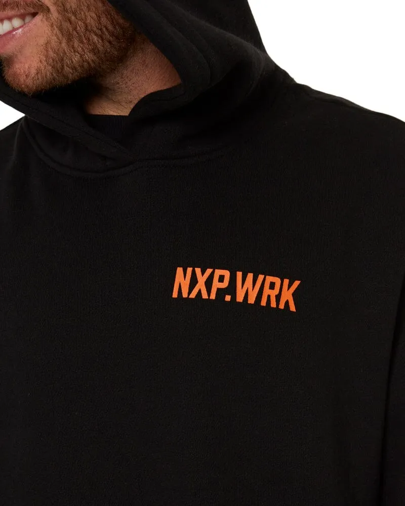 Blueprint Dual Curved Hoodie - Solid Black