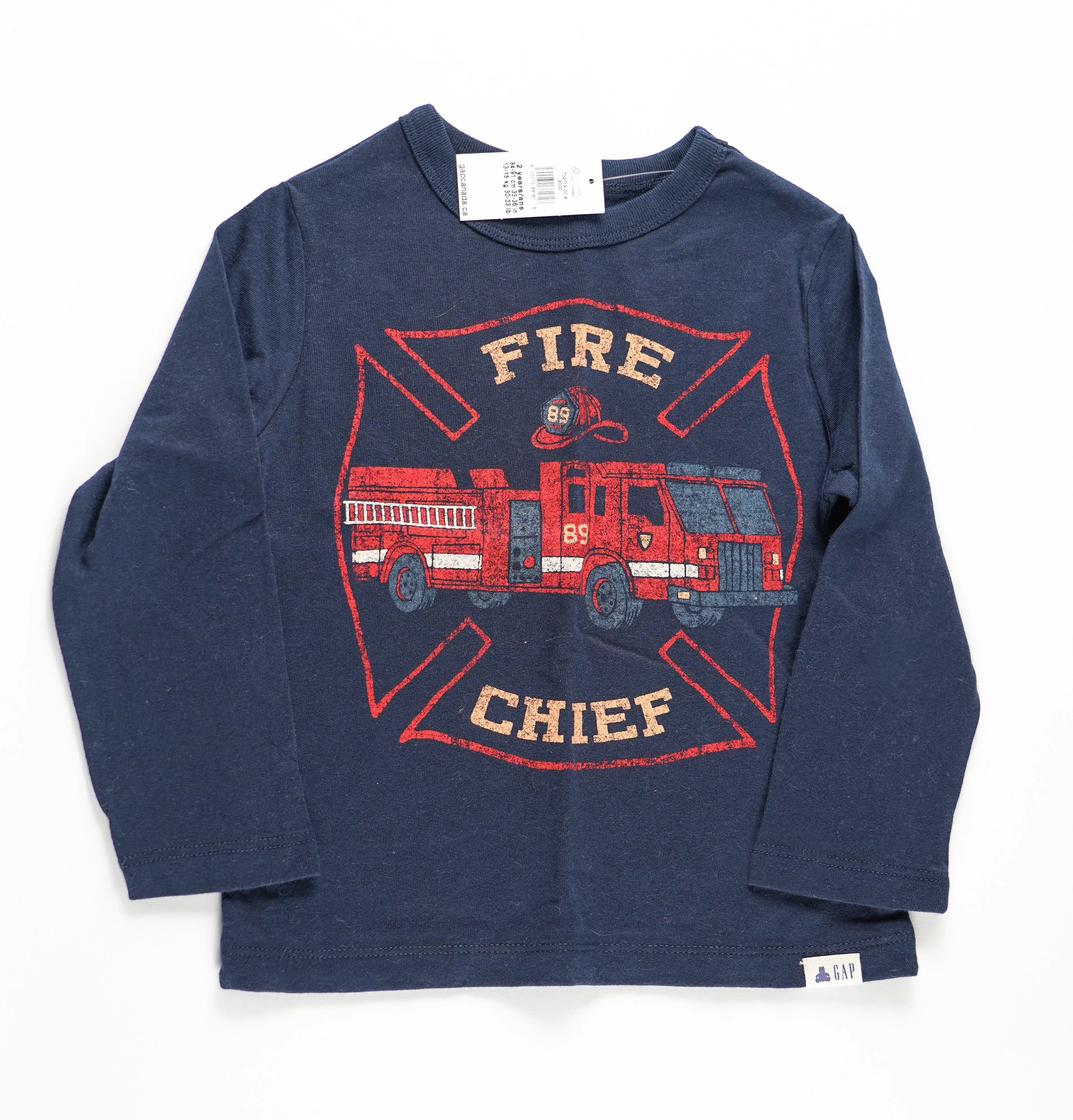 BOY SIZE 2 YEARS - Baby GAP, Graphic Cotton T-Shirt NWT B3