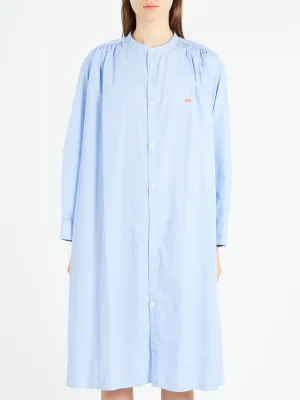 Broadcloth Gathered Shirt Dress