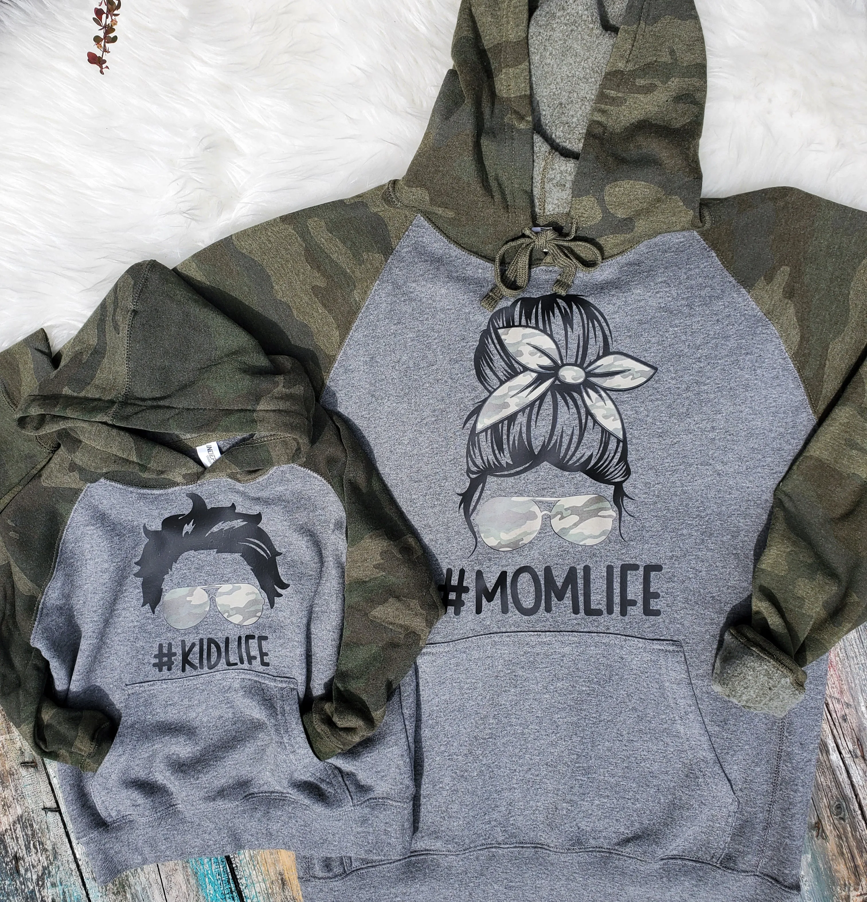 Camo Mom Life /Kid Life Hoodie