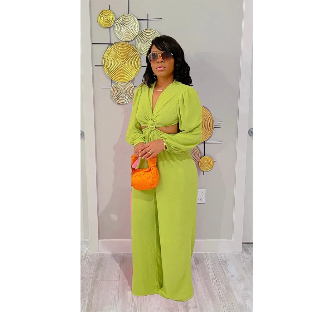 Caught Up Backless Hollow Out Pleated Jumpsuit