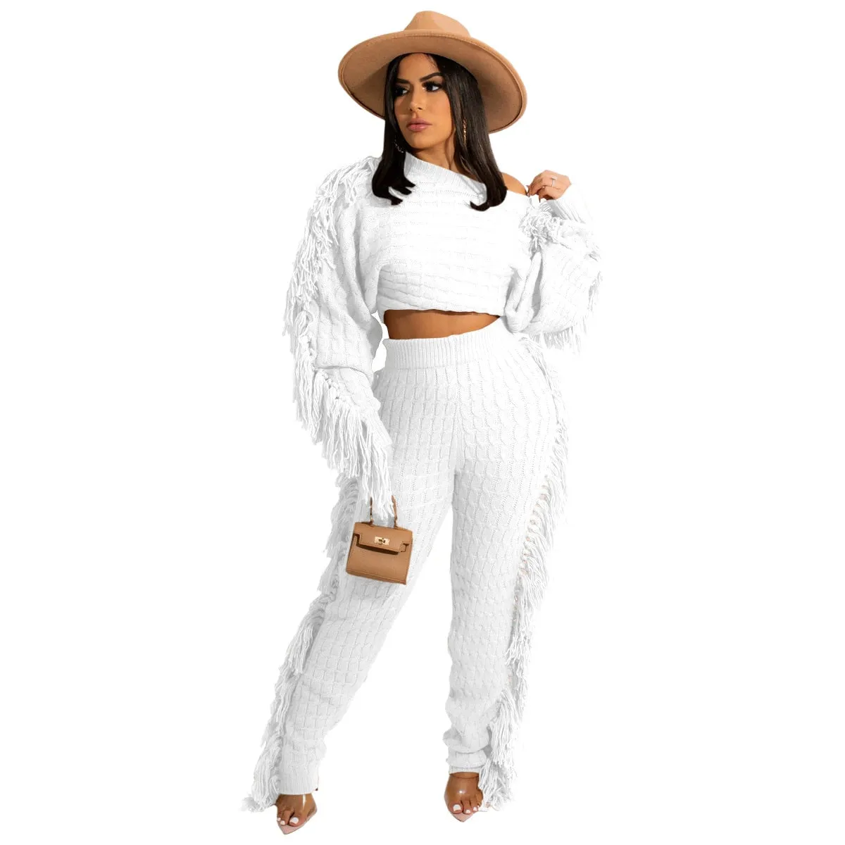 Celebrity Famous Tassel Pencil Pants
