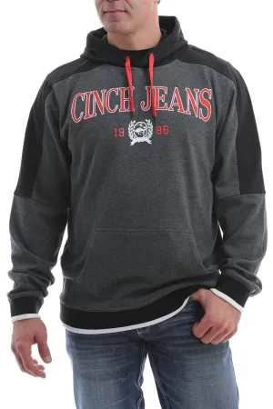 CLMWK1232001-S-Blk/Gry Hoodie "Cinch Jeans" Logo