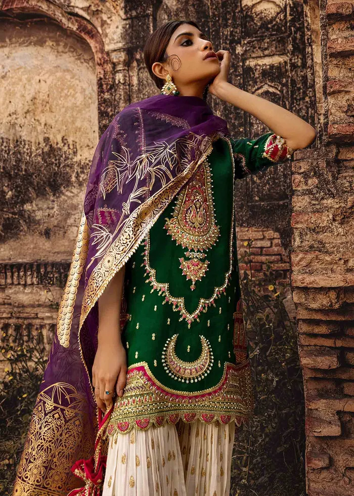 Designer Anarkali Sharara Suit Indian Wedding Dress
