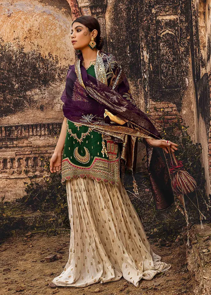 Designer Anarkali Sharara Suit Indian Wedding Dress