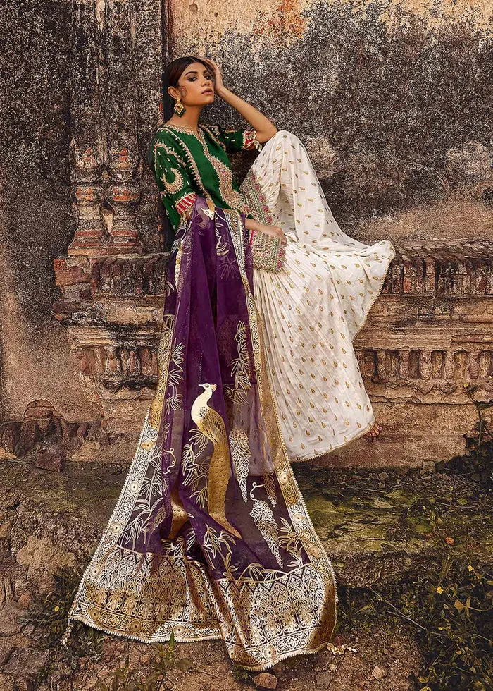 Designer Anarkali Sharara Suit Indian Wedding Dress
