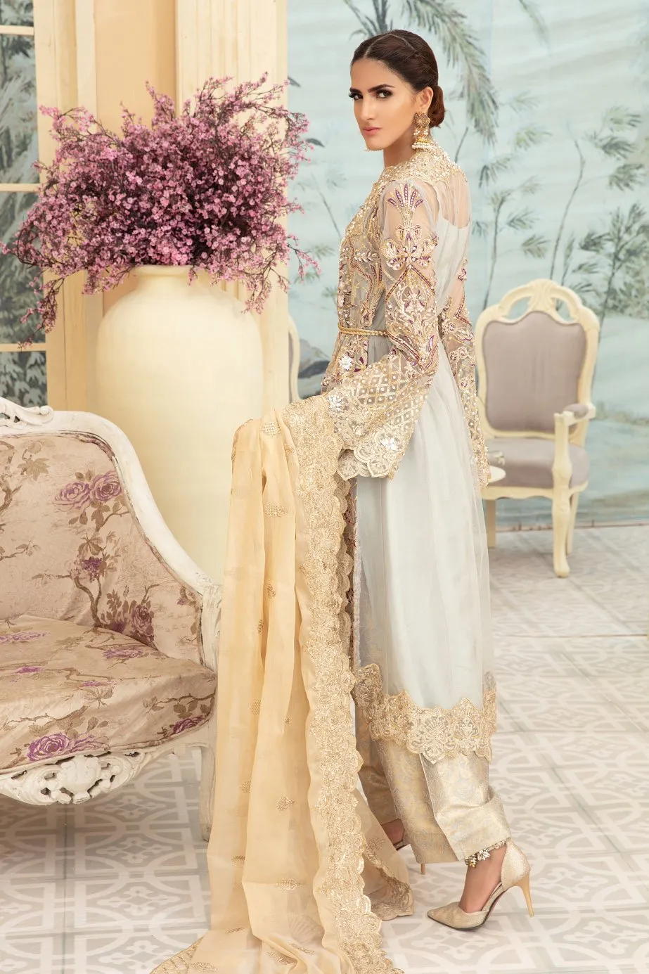 Designer Embroidered Kurti With Shalwar #Y6072