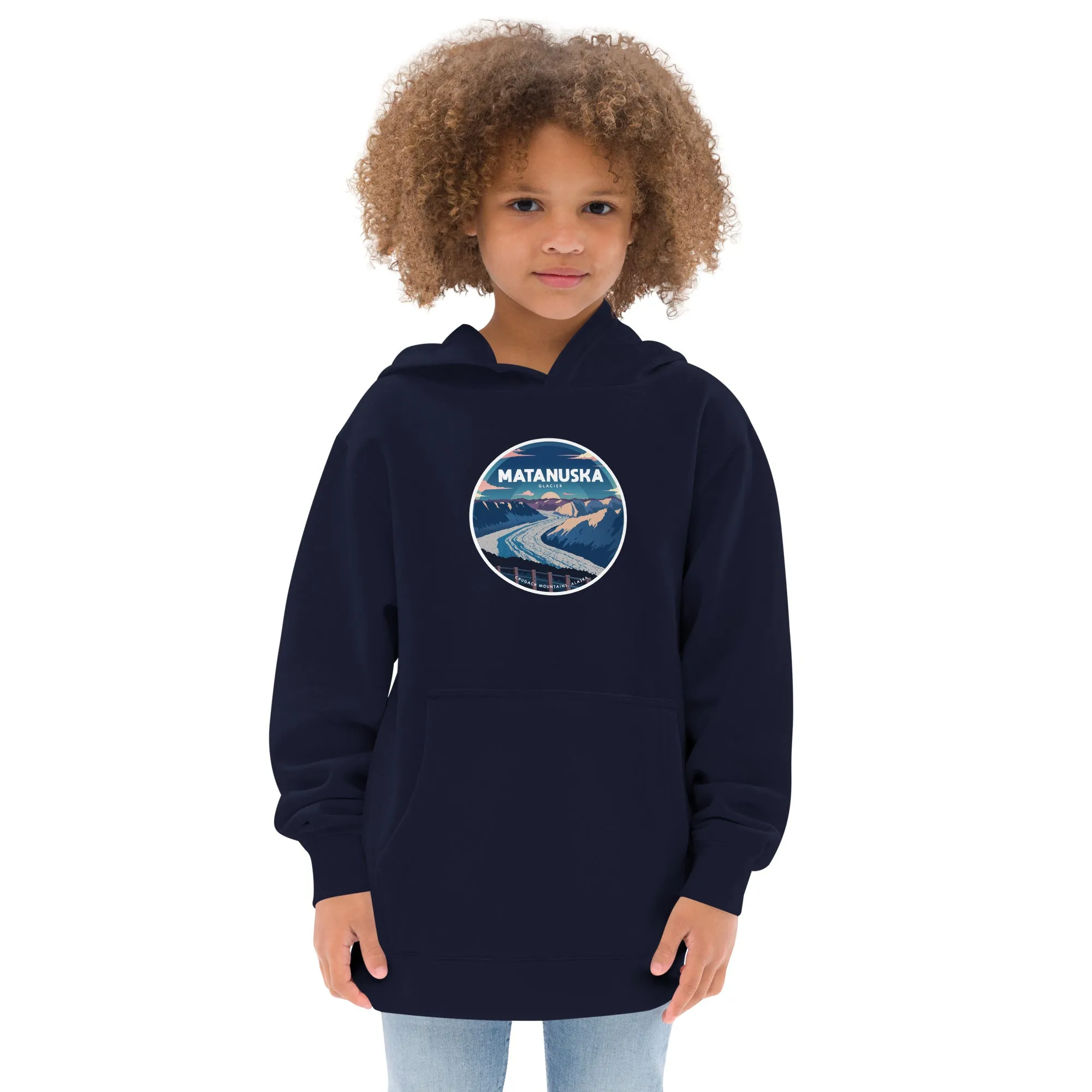 Destinations Matanuska Glacier Kids Fleece Hoodie