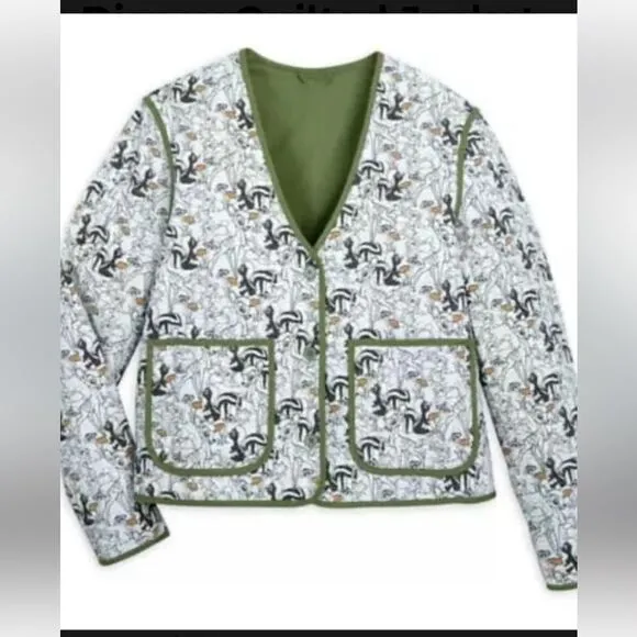 Disney Bambi and Thumper Quilted Jacket Small