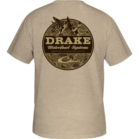 DRAKE OLD SCHOOL CIRCLE T-SHIRT - SHIFTING SANDS