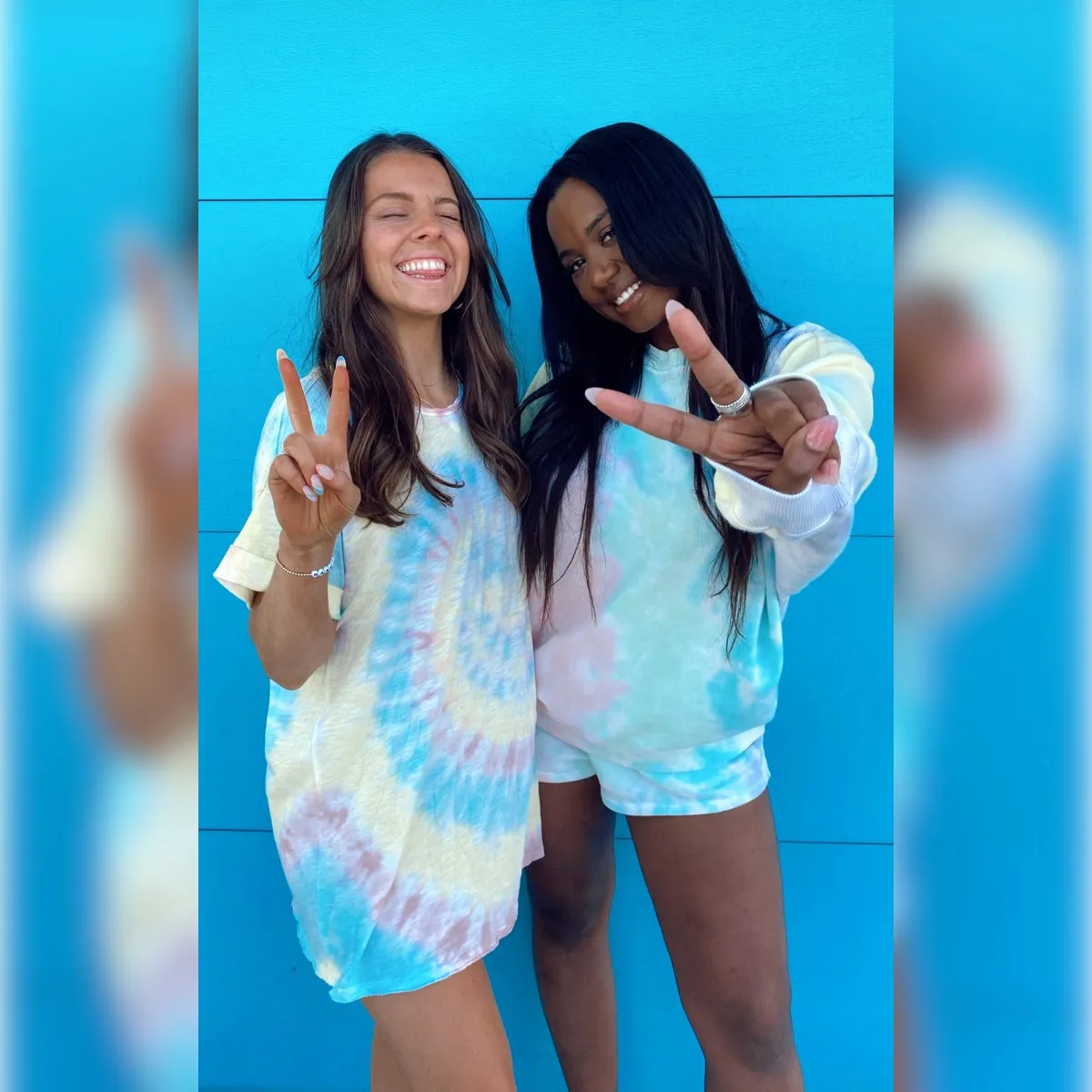 Dylan T-shirt Dress-Rainbow Tie Dye