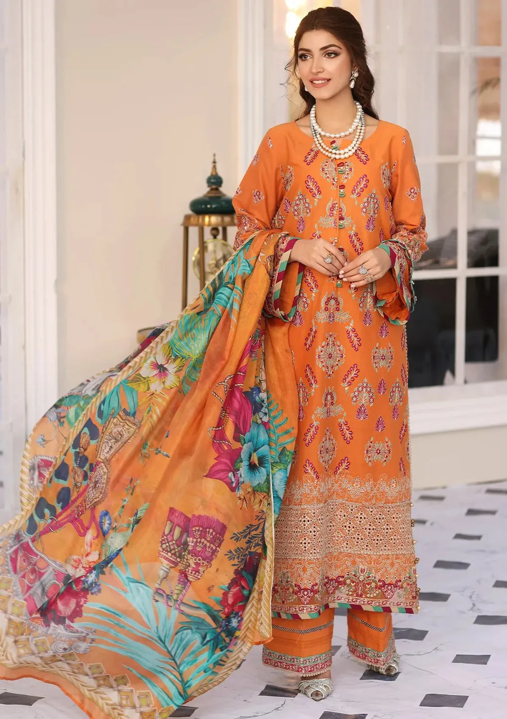 ELAF | FESTIVE CHIKAKARI 2023 | ELC-08 TANGERINE