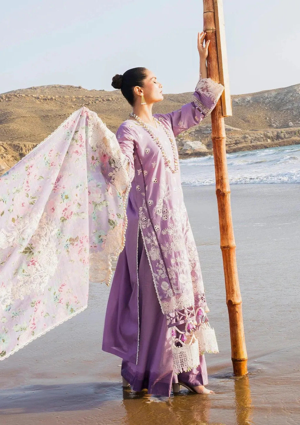 ELAF | HAI KUCH" FESTIVE LAWN 2024 | EHK-02A Banafsha