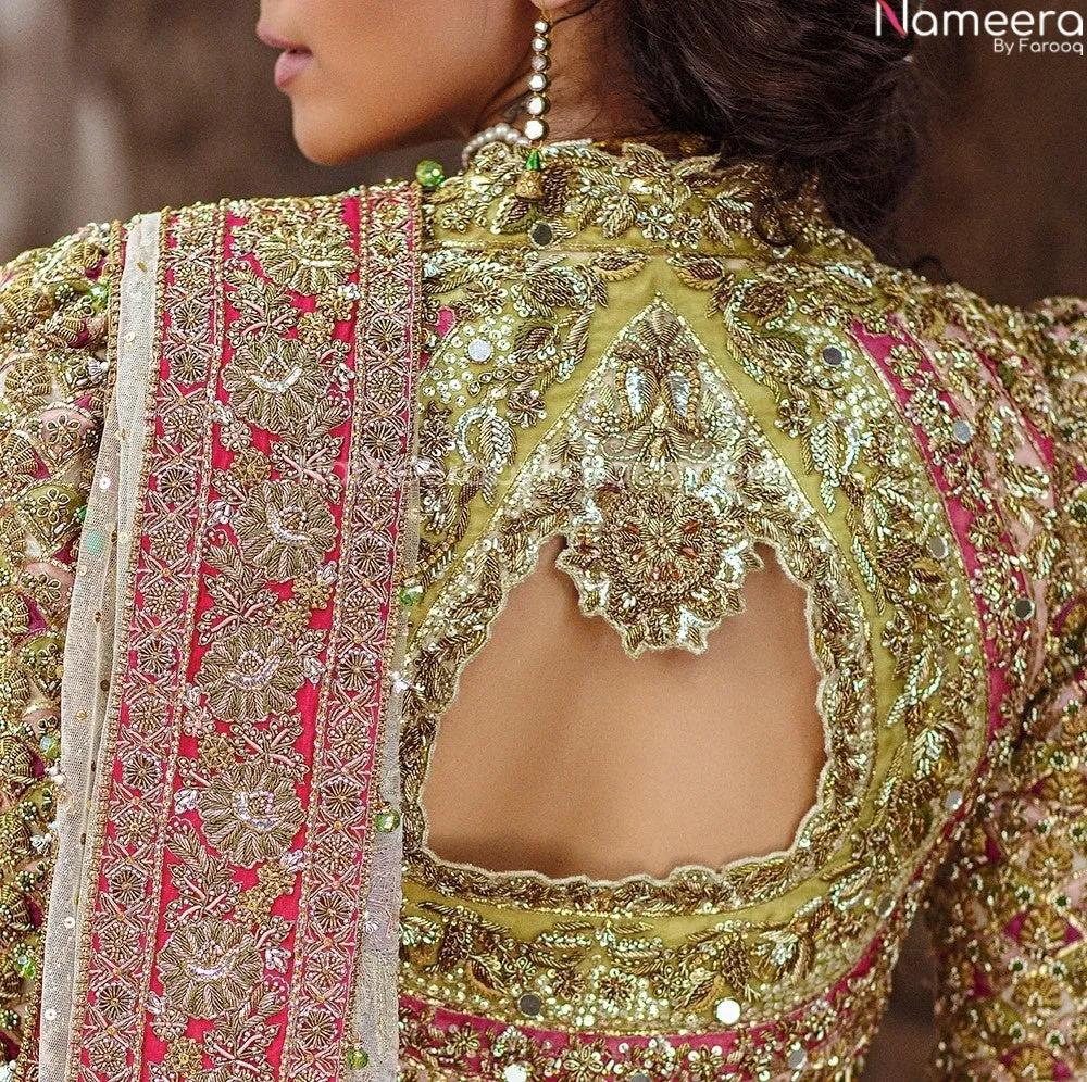 Embroidered Designer Peach Pink Lehenga Choli #BN832