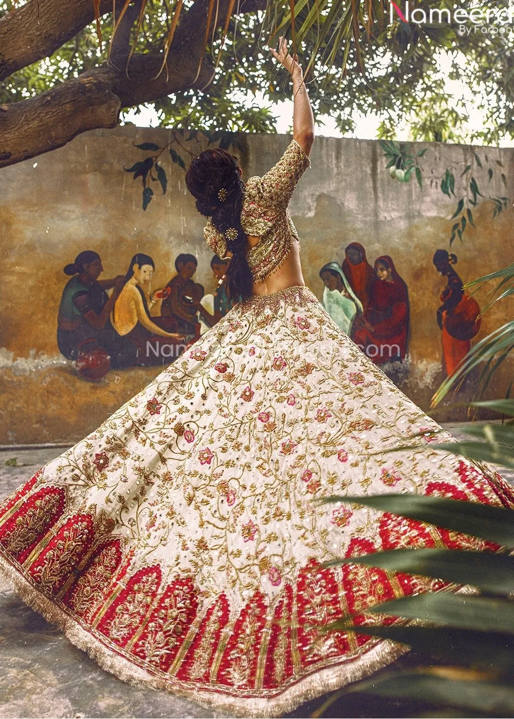 Embroidered Designer Peach Pink Lehenga Choli #BN832