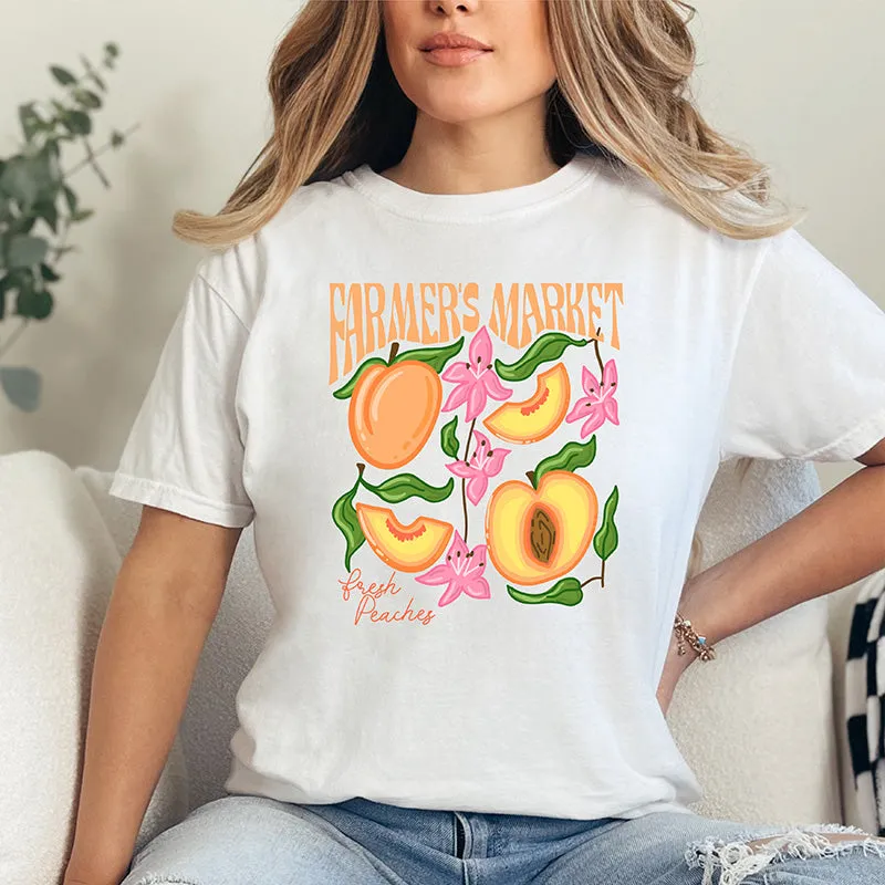 Farmer's Market Peaches Short Sleeve T-Shirt