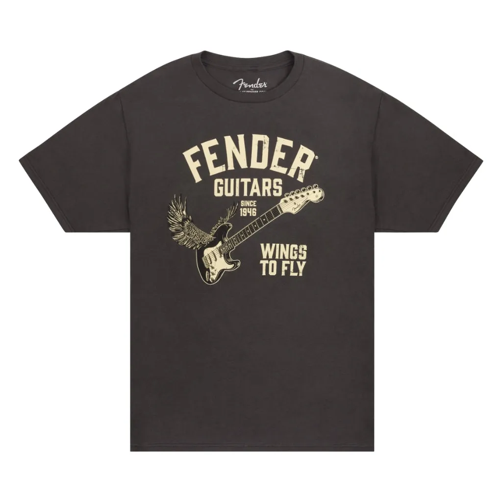 Fender Wings To Fly T-Shirt, Vintage Black, L