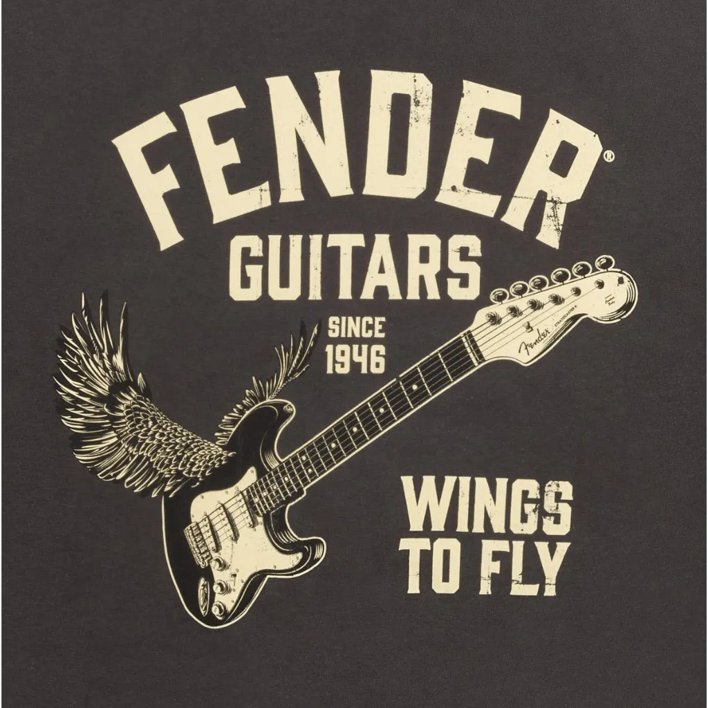 Fender Wings To Fly T-Shirt, Vintage Black, L