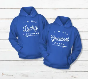 Fishing Matching Couples Hoodies Lucky Fisherman