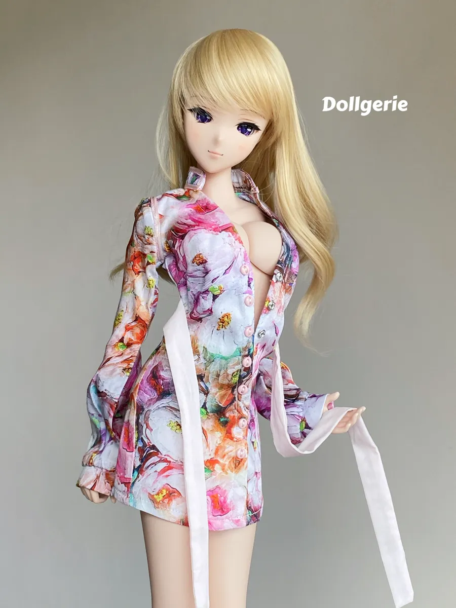 Floral Printed Long Sleeves Mini Dresses for SmartDoll or DD3