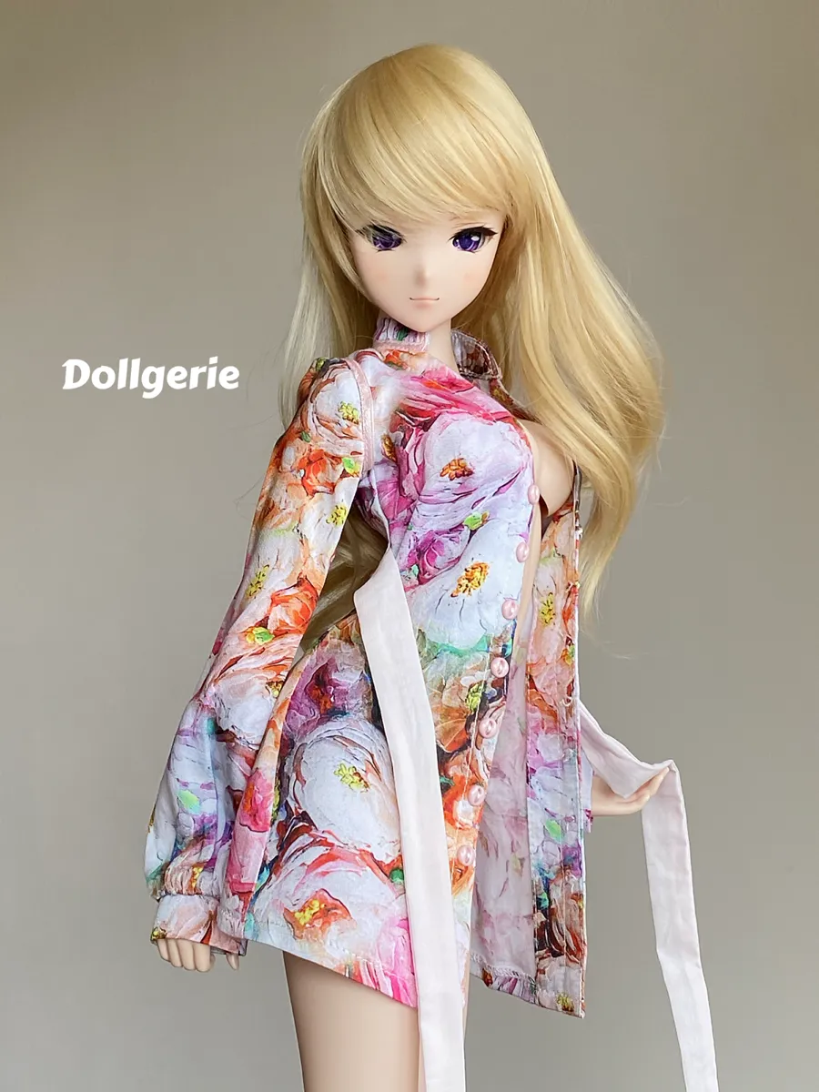 Floral Printed Long Sleeves Mini Dresses for SmartDoll or DD3