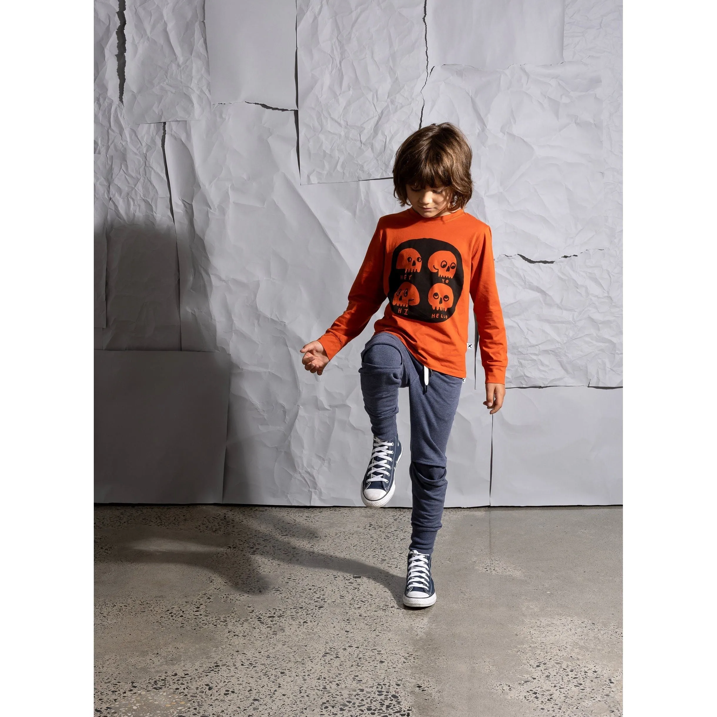 Friendly Skulls Tee - Rust