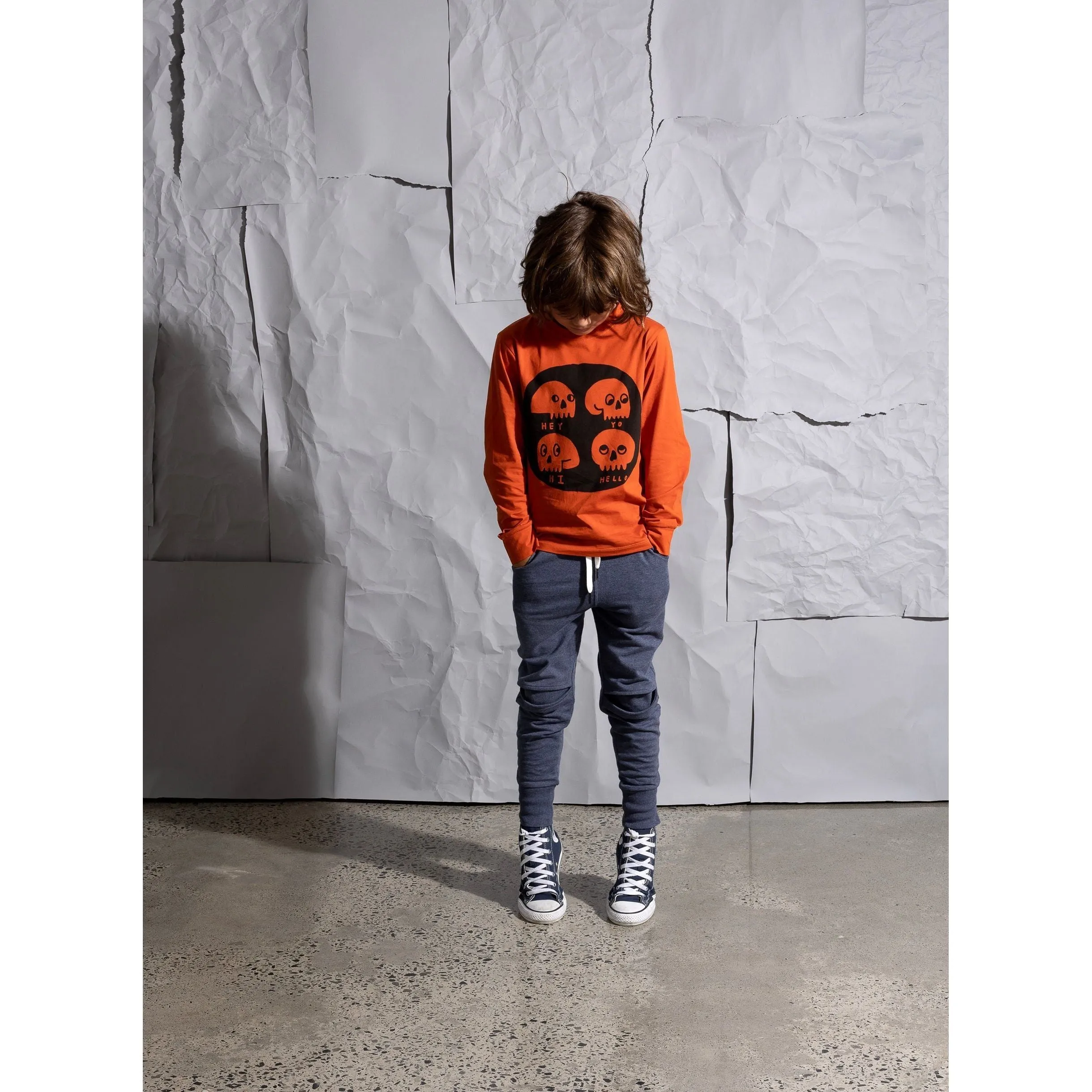 Friendly Skulls Tee - Rust