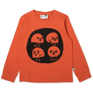 Friendly Skulls Tee - Rust