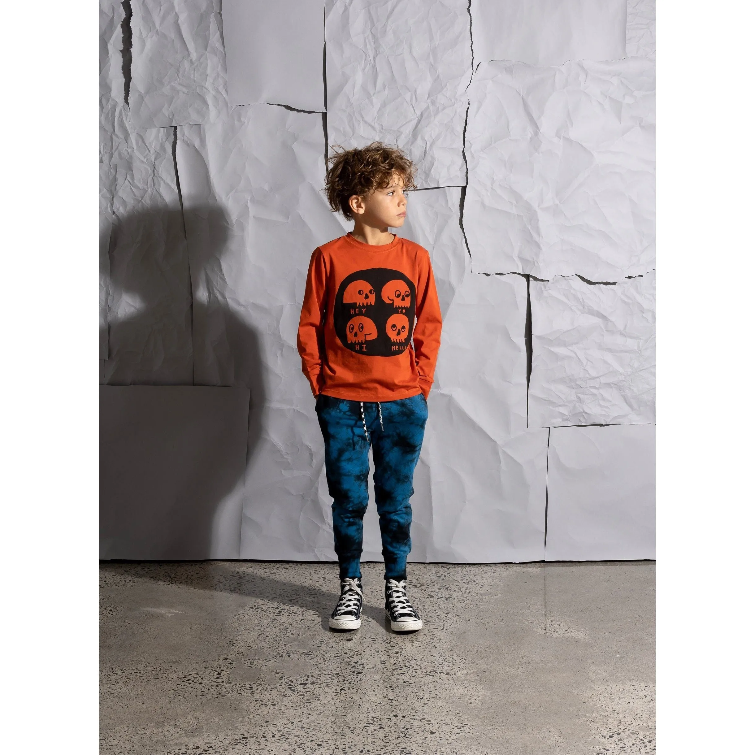 Friendly Skulls Tee - Rust