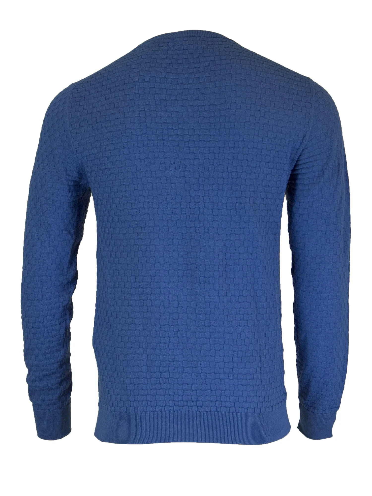 GANT Men's Lapis Blue O1 Cotton Texture Crew 8020002 Size Medium $145 NWT