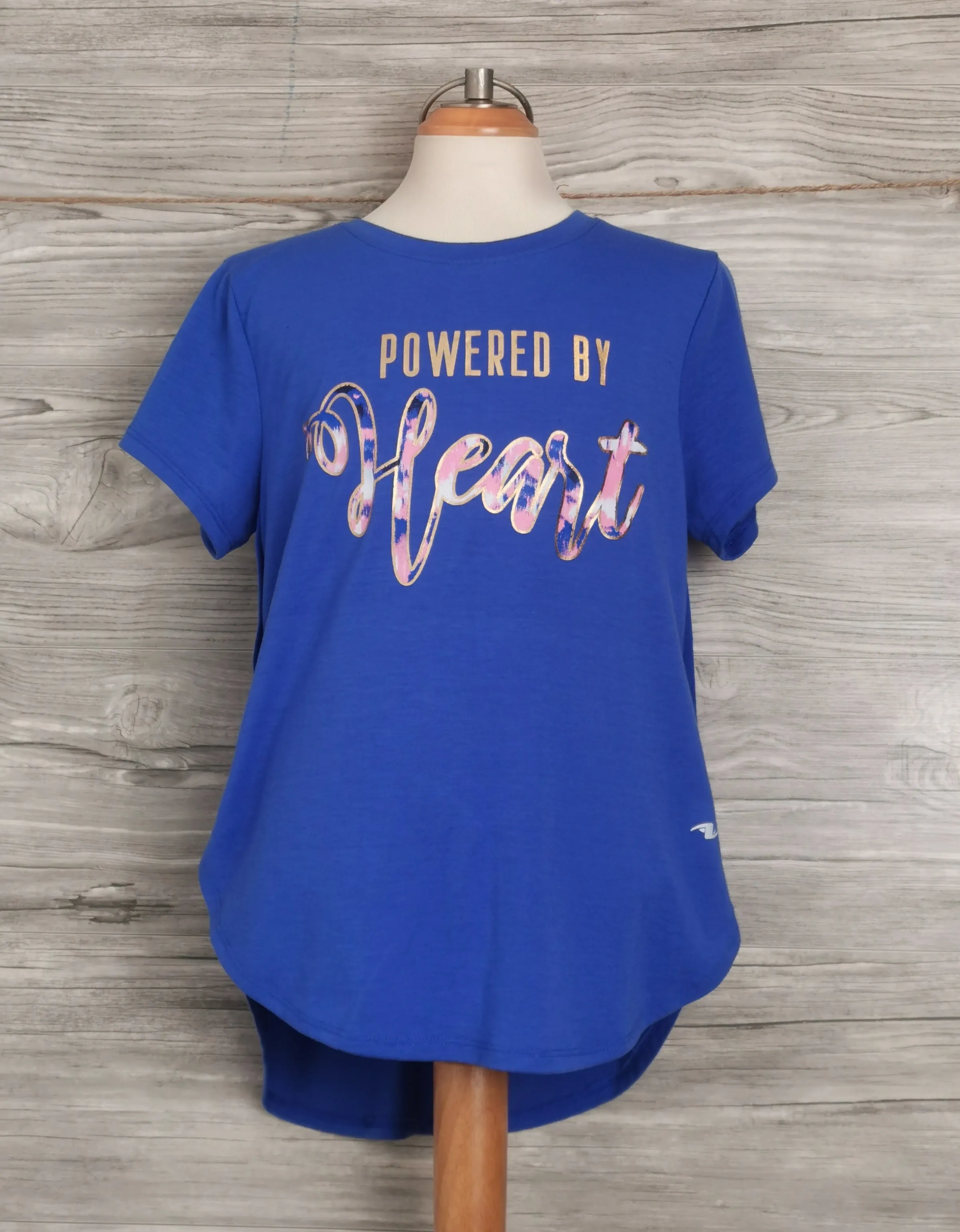 GIRL SIZE XL (14/16 YEARS) - ATHLETIC WORKS Dri-more, Open Sides, Graphic T-shirt EUC B8