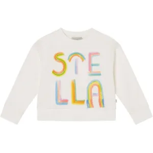 Girls Ivory Stella Print Sweatshirt