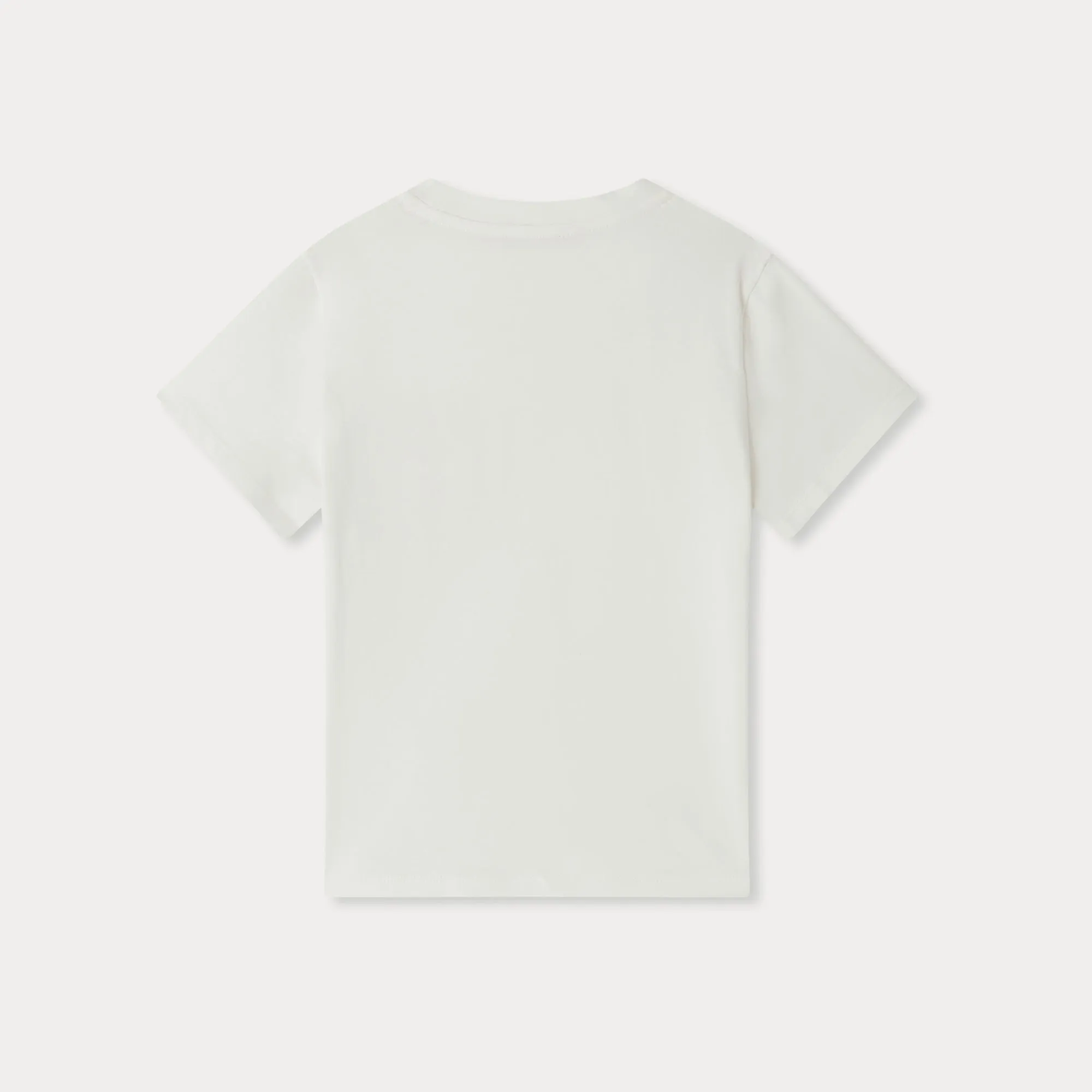 Girls White Cherry Minimalist Cotton T-shirt