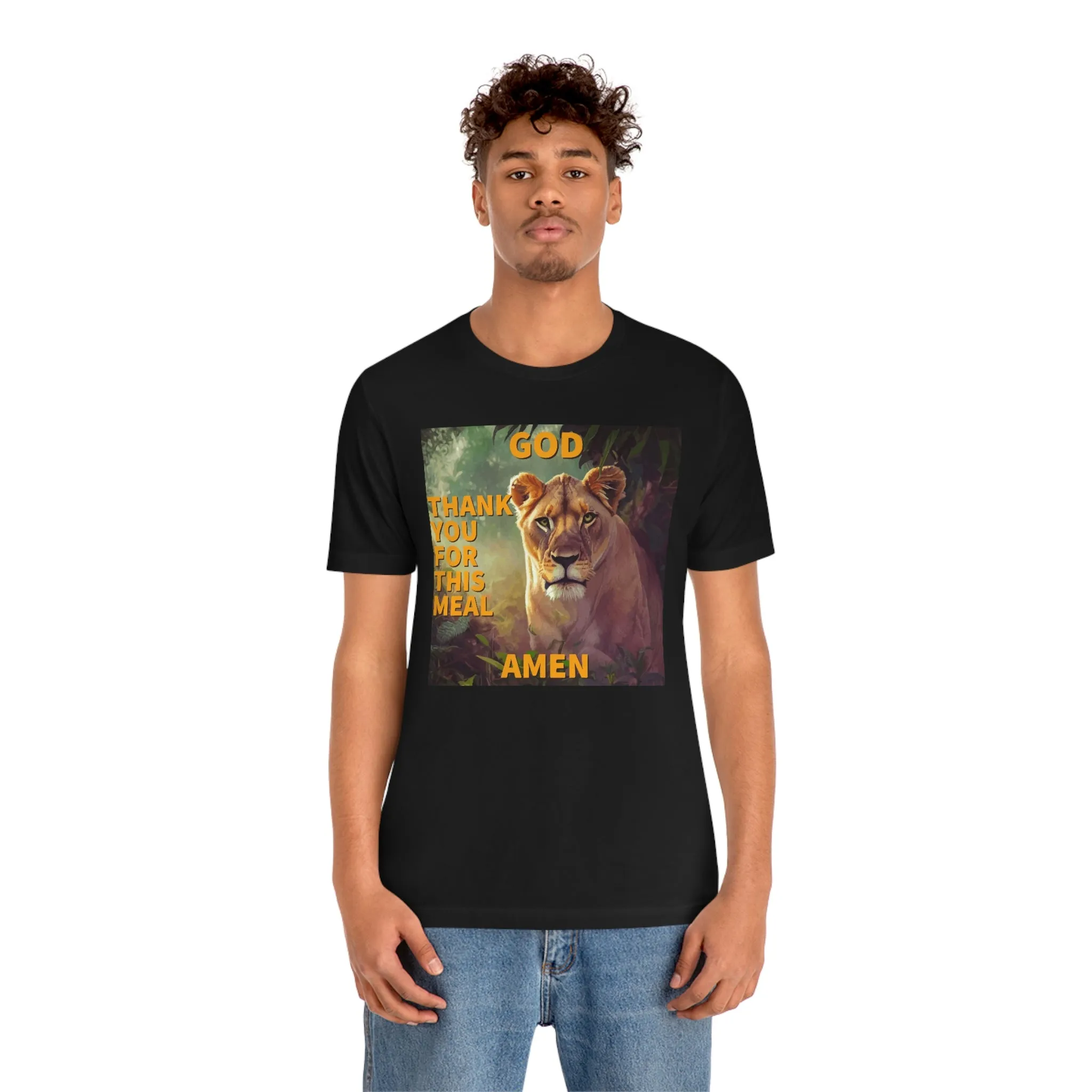 God Thank You For This Meal Amen Short Sleeve Tee
