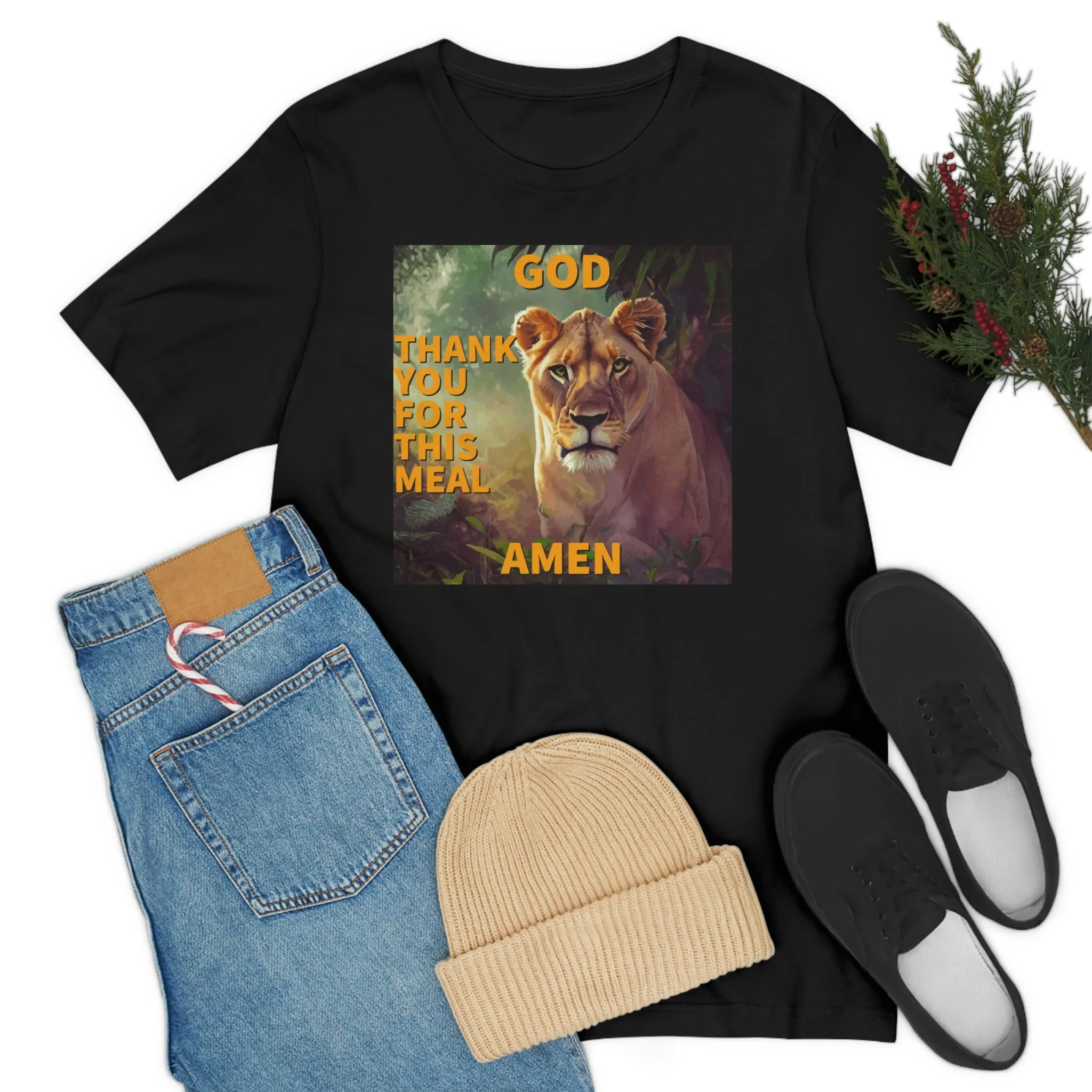 God Thank You For This Meal Amen Short Sleeve Tee