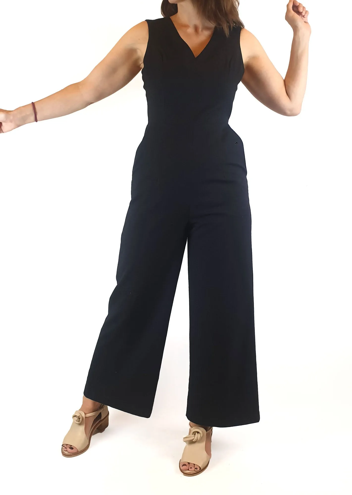 Gorman deep navy sleeveless jumpsuit size 8