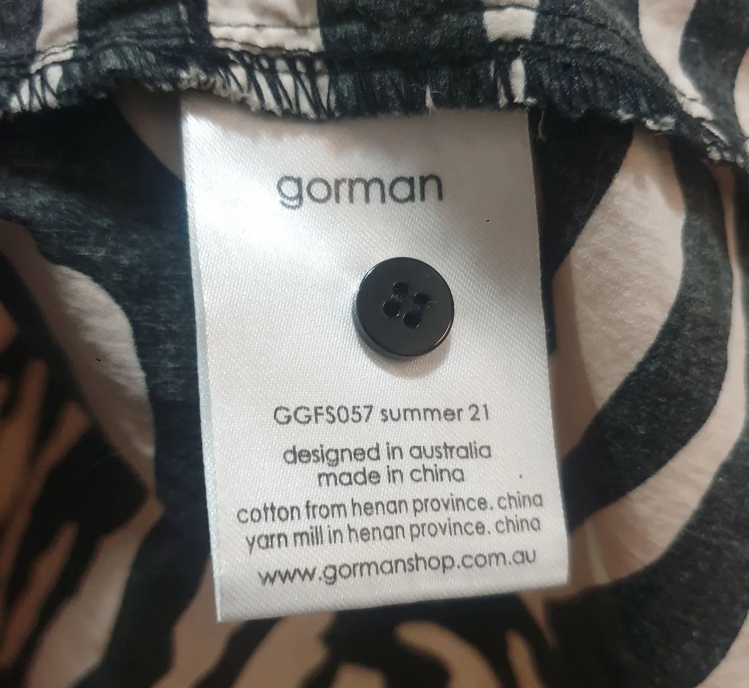 Gorman zebra print dress size 10