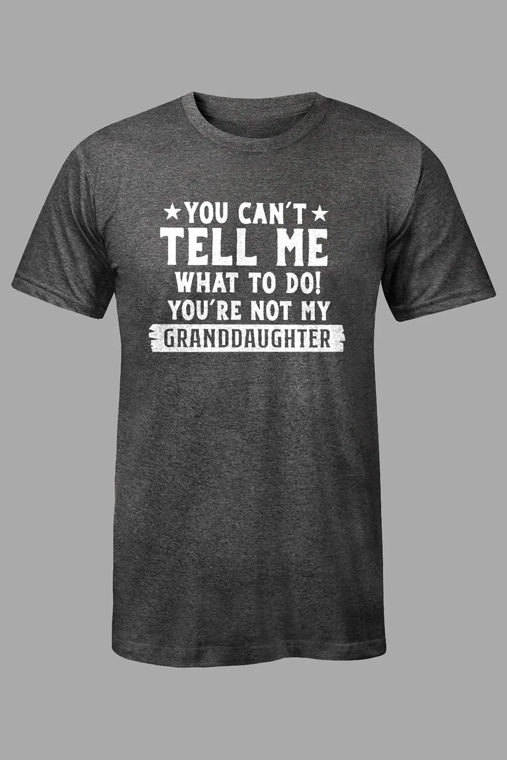 Gray GRANDDAUGHTER Letter Print Muscle Fit Men's T Shirt