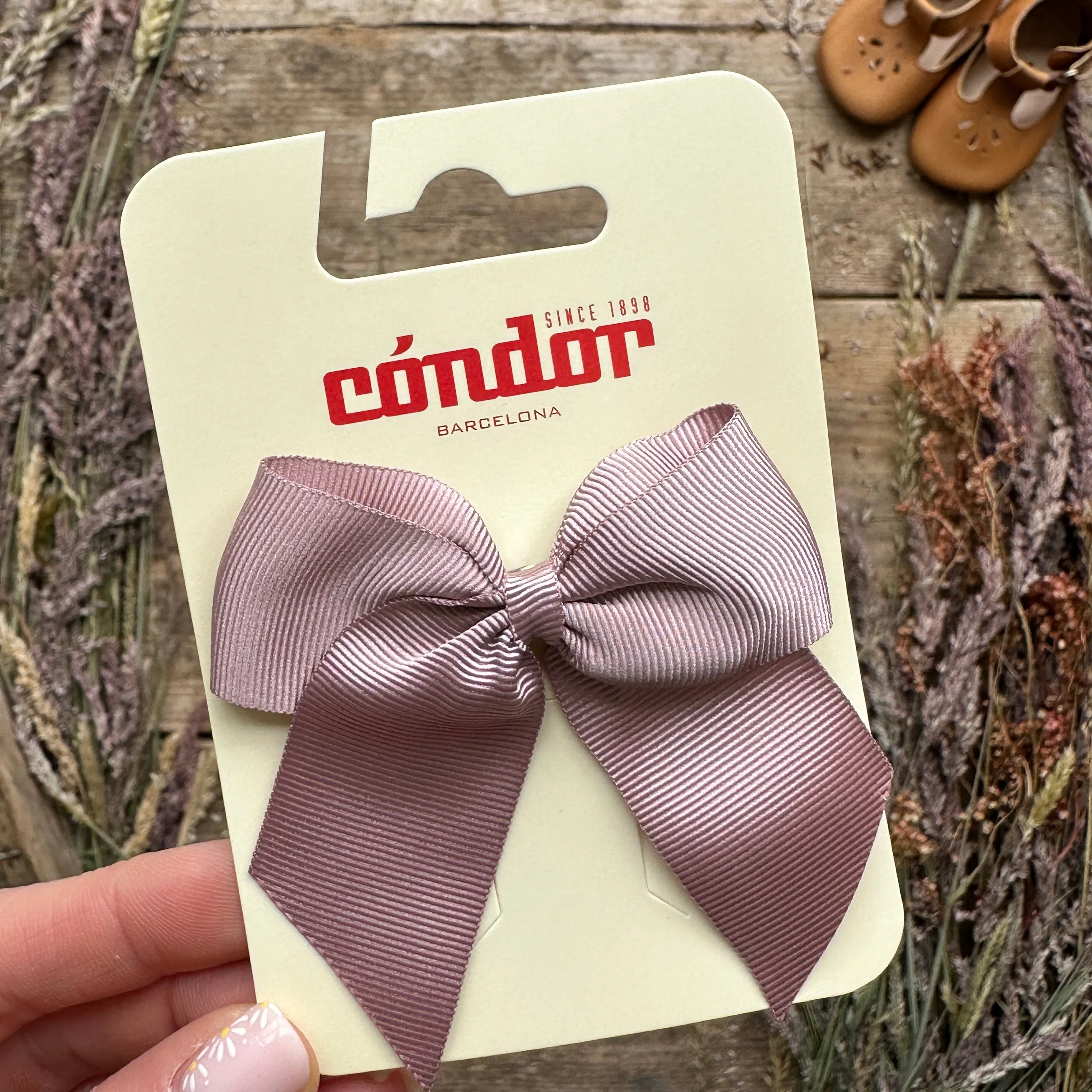 Grosgrain Hair Bow | Pale Pink