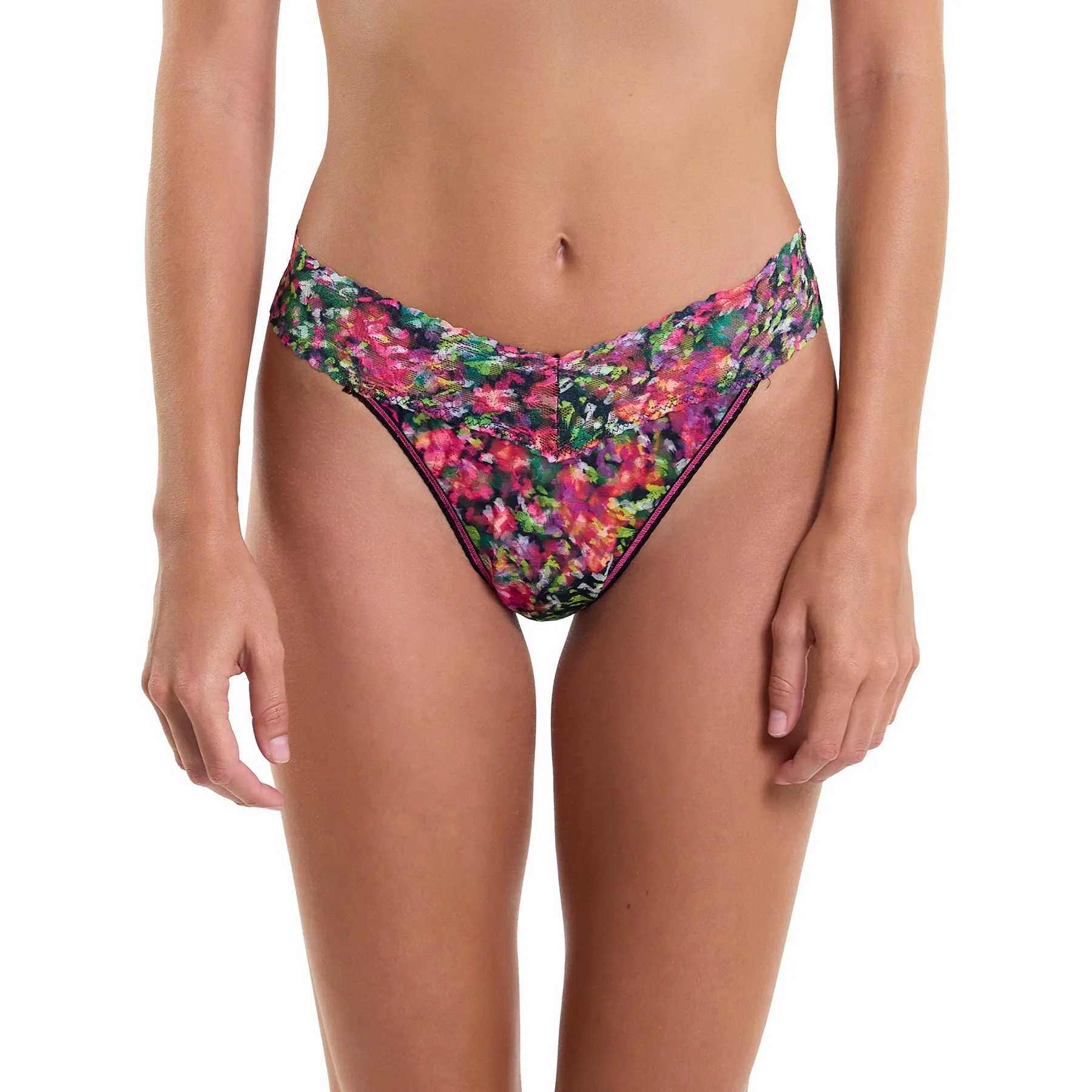 Hanky Panky Printed Lace Original Rise Thong