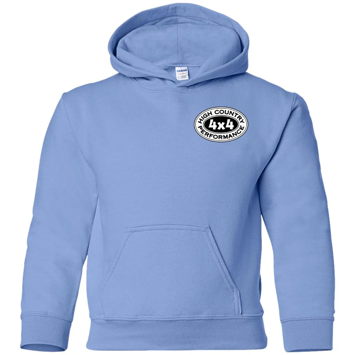 HCP4x4 black & white logo 2-sided print G185B Gildan Youth Pullover Hoodie
