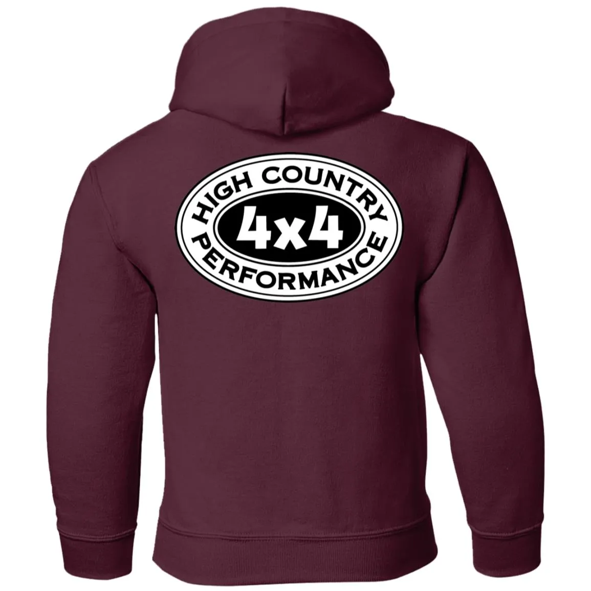 HCP4x4 black & white logo 2-sided print G185B Gildan Youth Pullover Hoodie