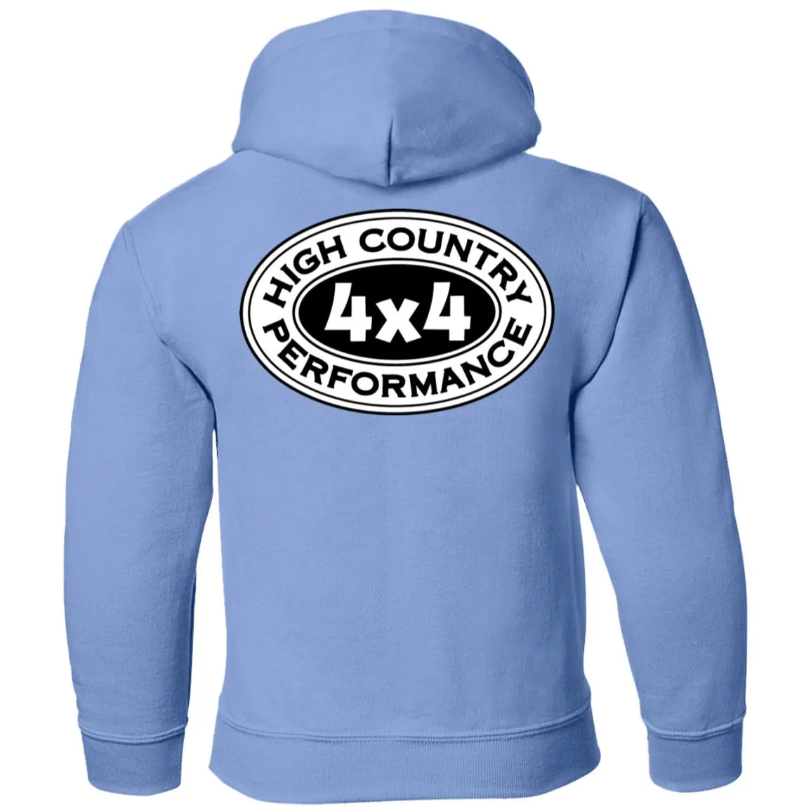 HCP4x4 black & white logo 2-sided print G185B Gildan Youth Pullover Hoodie